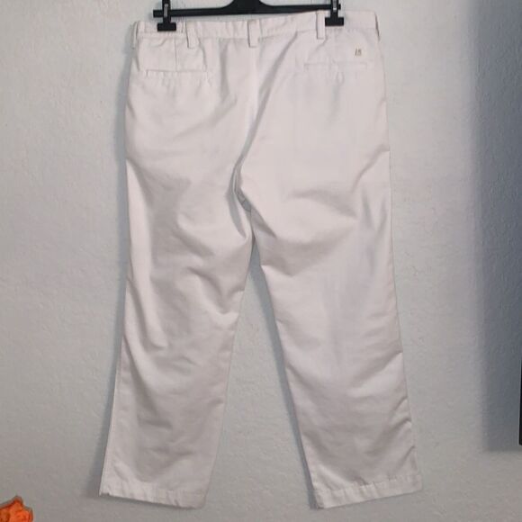 Reprieve Men’s Cotton Blend Relaxed Straight Life Khaki White Pants Size 40/30 - Picture 2 of 11